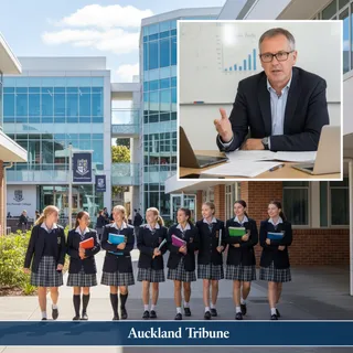 School building with ACG Parnell College banner displayed prominently