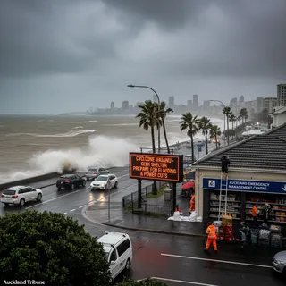 A news news photograph from Auckland Tribune