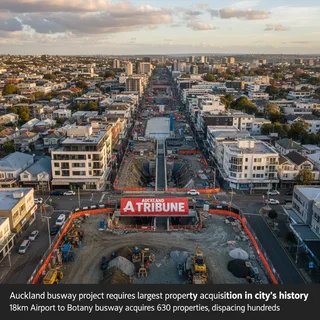 Auckland busway project requires largest property acquisition in city's history