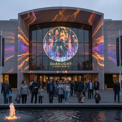 Auckland's Aotea Centre hosts the immersive 'Hidden World' light and sound exhibition.