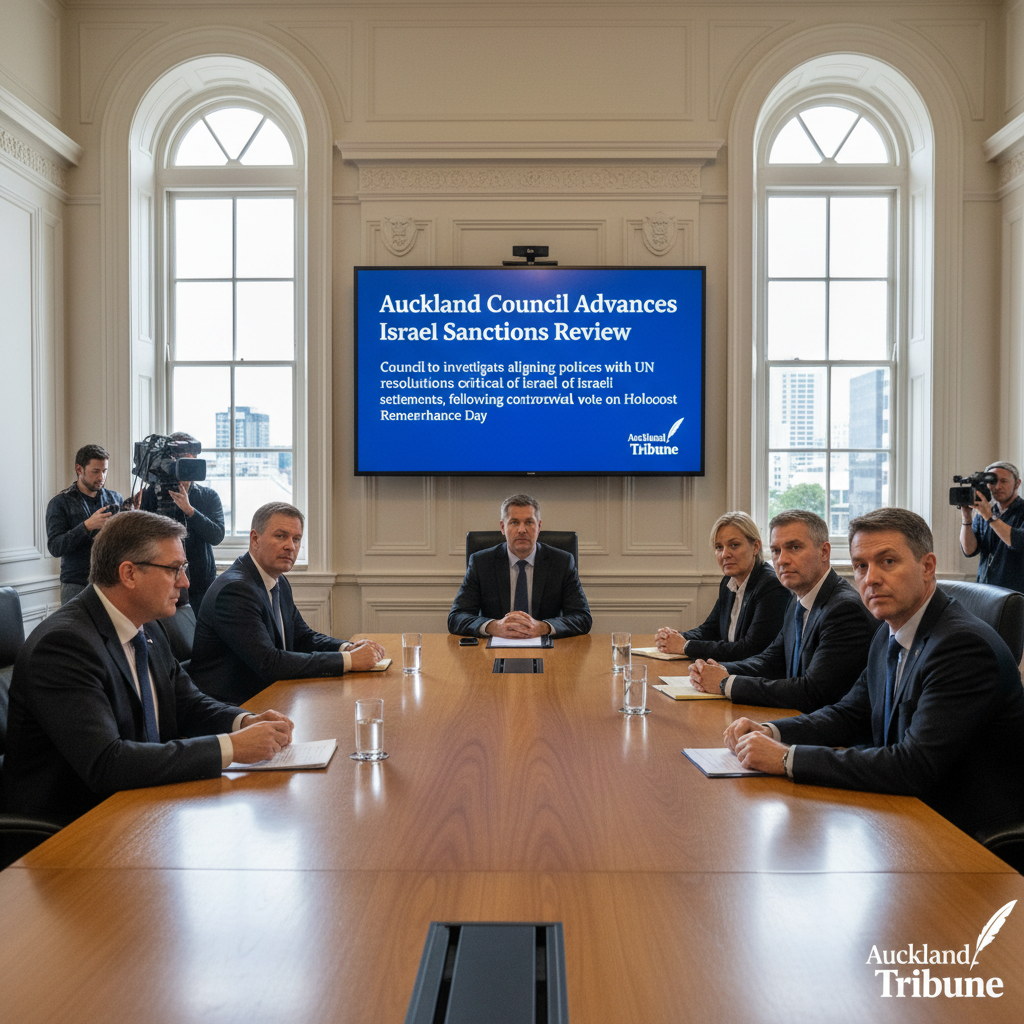 Auckland Council building exterior with natural lighting during the day.