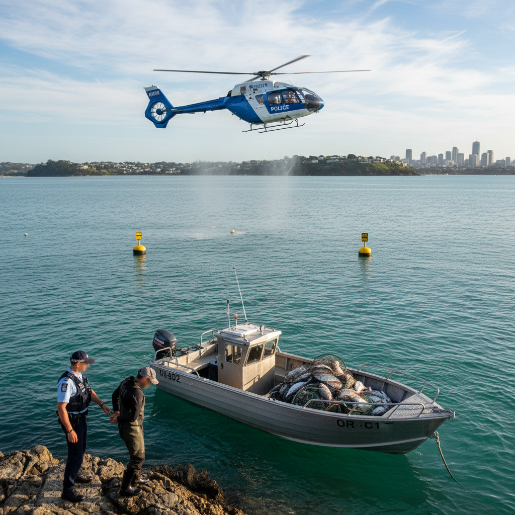 A crime news photograph from Auckland Tribune