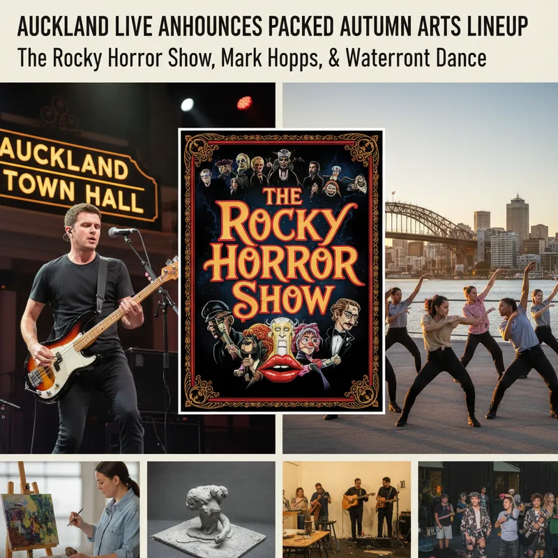 The Rocky Horror Show poster with the musical's logo and imagery.